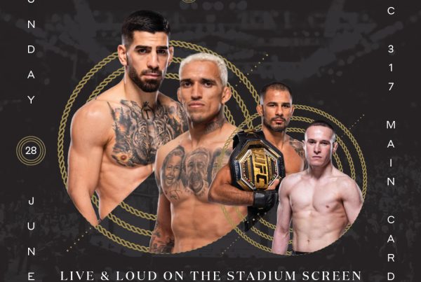 Osbourne Hotel: UFC 317 Live, Fortitude Valley, Brisbane. Sports bar showing UFC.