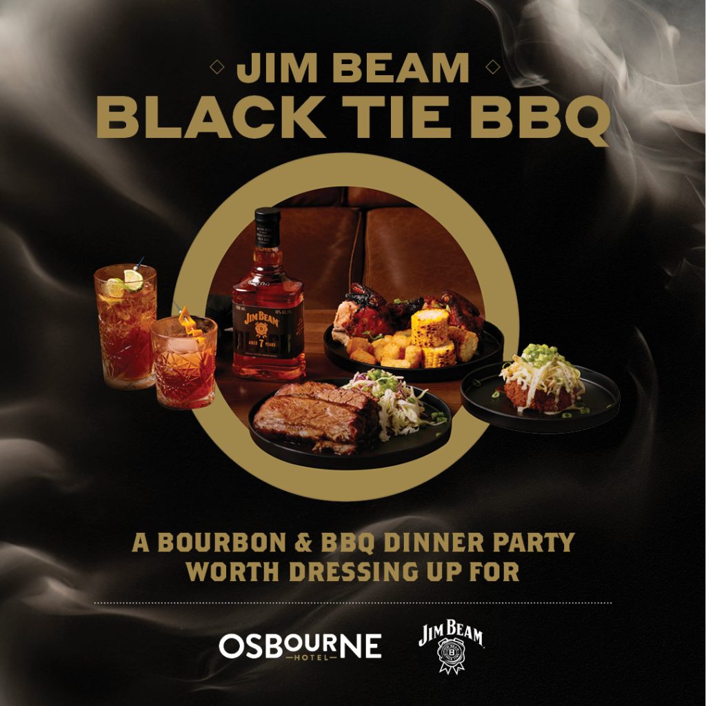 Osbourne Hotel: Black Tie BBQ x Jim Beam Black - Bourbon tasting, American BBQ dinner, custom cocktails.