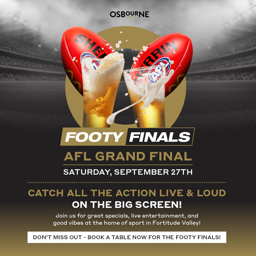 Osbourne Hotel: AFL Grand Final 2025, Fortitude Valley. LIVE & LOUD Sports Bar and Pub.