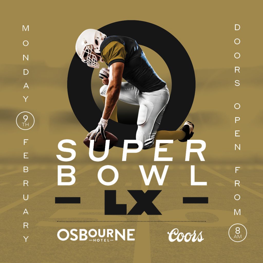 Osbourne Hotel: Super Bowl 2026, Fortitude Valley, Brisbane.